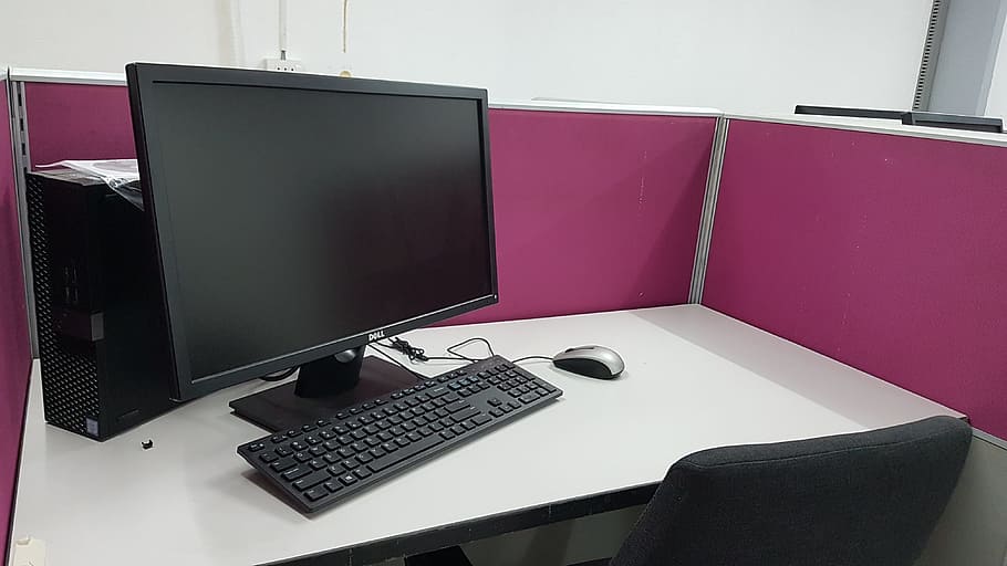 Computer, Office, Desk, Table, Work, office desk, station, desktop pc HD wallpaper