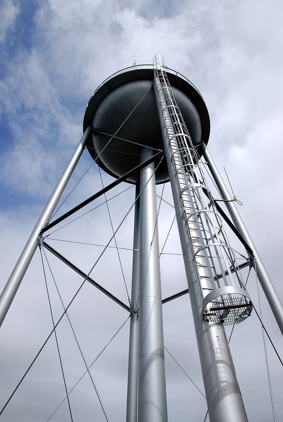 Water Tower, Tank, Storage, Sky, industrial, structure, high, HD wallpaper
