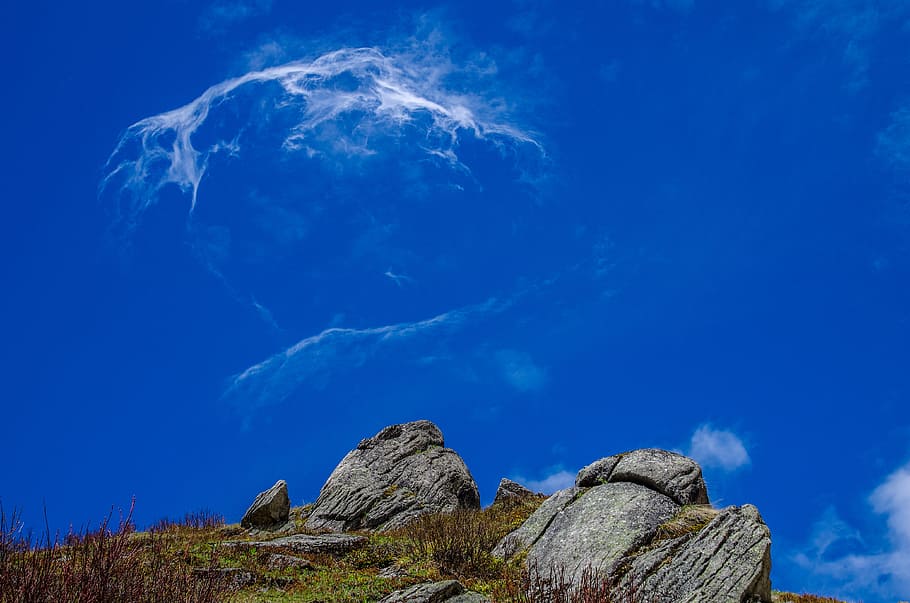 Cloud, Sky, Blue, Highland, Rize, Turkey, clouds, summer, white HD wallpaper