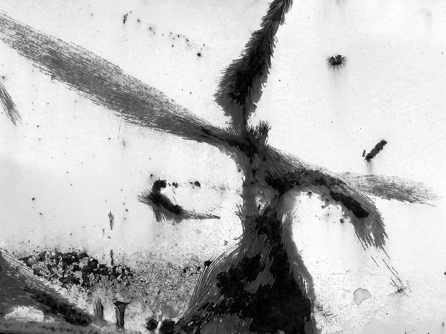 black and white abstract painting, ice, shape, b and w, no people HD wallpaper