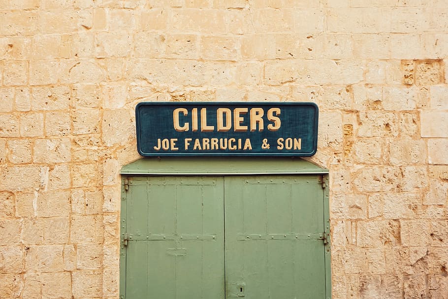 Cilders Joe Farrugia and Son sigange, Cilders Joe Farrucia & Son signage on brown wall HD wallpaper