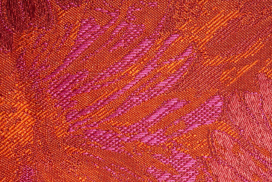 red textile, tissue, jacquardmusterung, jacquardweberei, woven, HD wallpaper