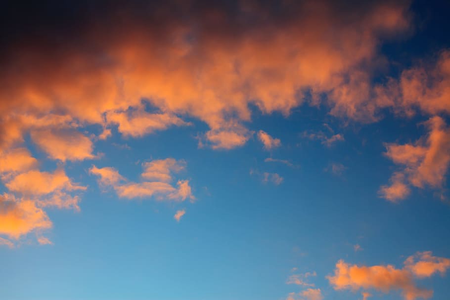 air, atmosphere, background, blue, sunset, climate, cloud, cloudscape HD wallpaper