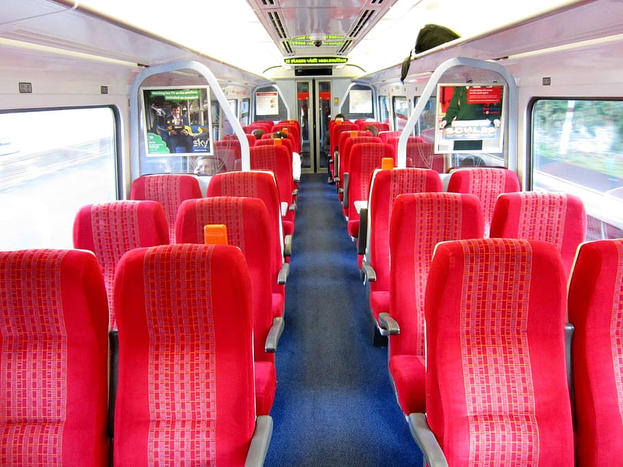 train, interior, transportation, carriage, wagon, travel, railway HD wallpaper
