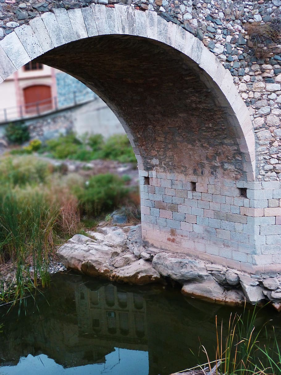 bridge, arc, romanesque, river, arch, architecture, built structure HD wallpaper