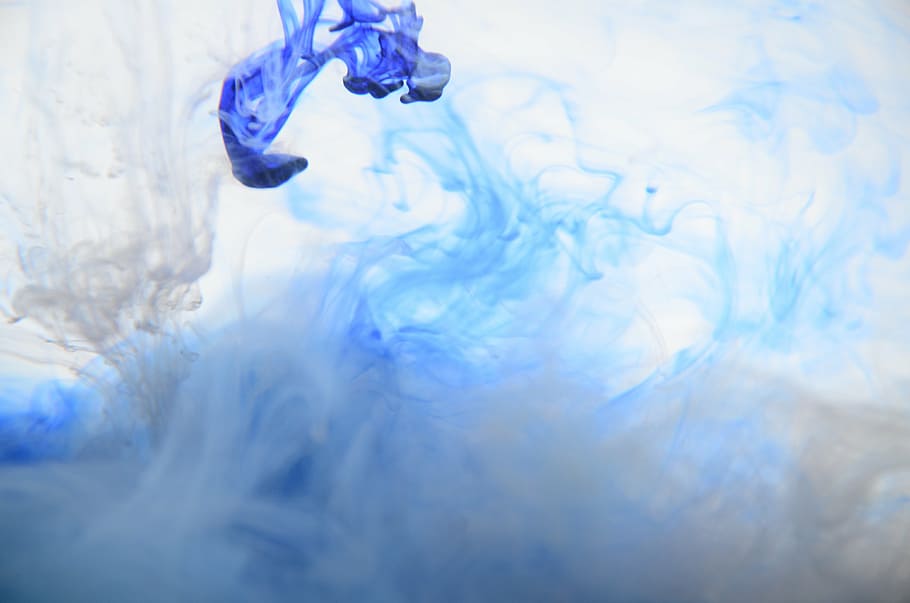 blue smoke digital wallpaper, texture, liquid, water, color HD wallpaper