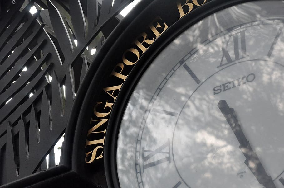 Singapore, Clock, Seiko, Time, City, architecture, tower, business HD wallpaper