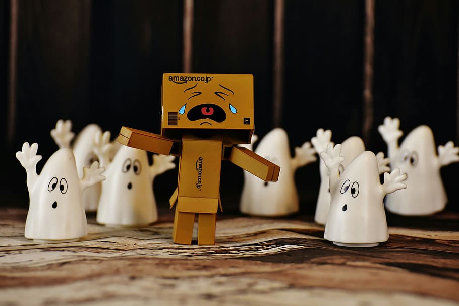 Ghost, Danbo, Fear, Cry, Run Away, funny, indoors, no people HD wallpaper