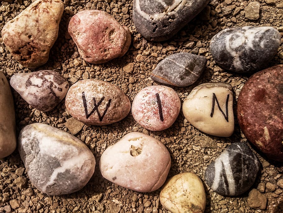 close-up of rocks on brown dirt, summer, stones, win, up close HD wallpaper