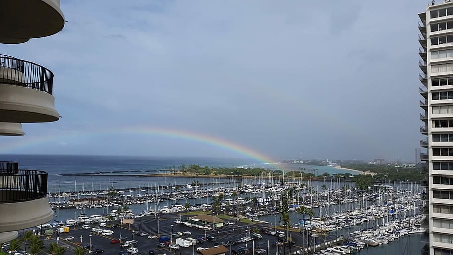 Rainbow, Hawaii, City, building exterior, architecture, built structure HD wallpaper
