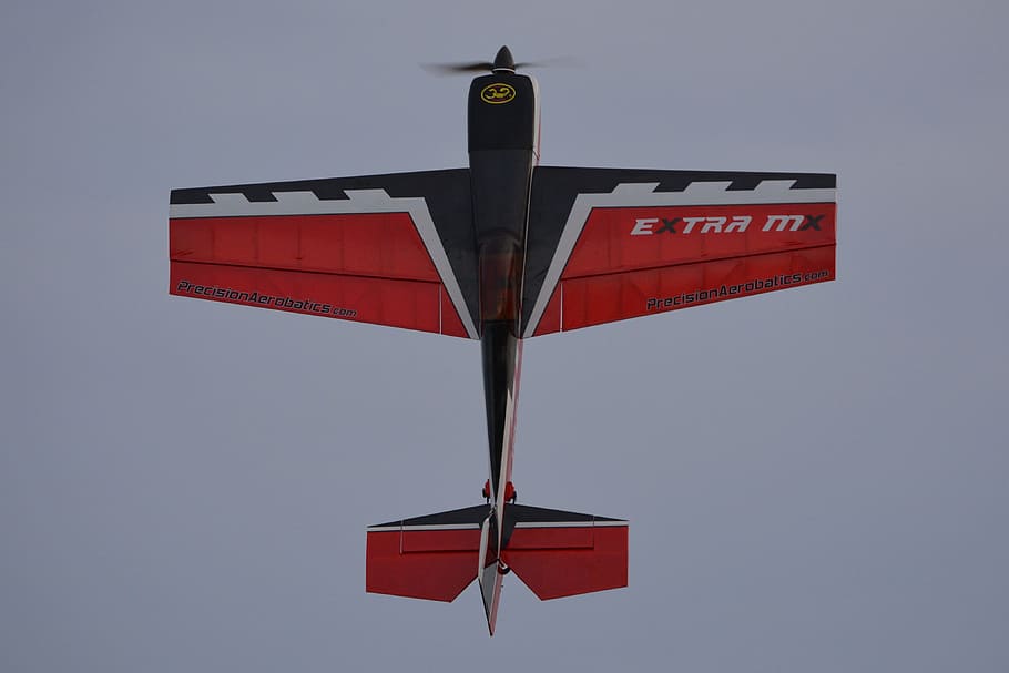 Plane, Model Airplane, Fly, red, transportation, no people HD wallpaper