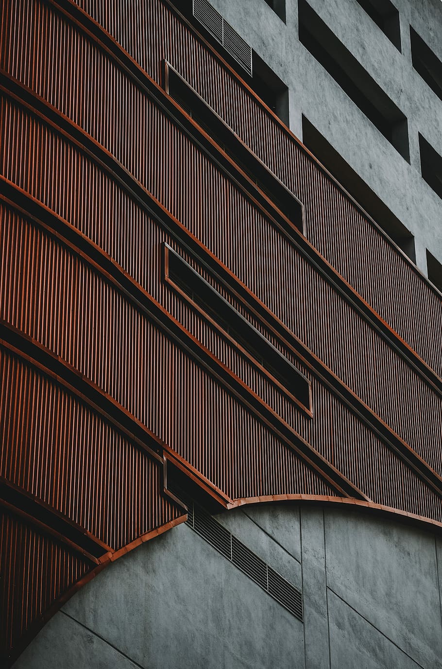 gray and red concrete building, untitled, buiding, architecture HD wallpaper