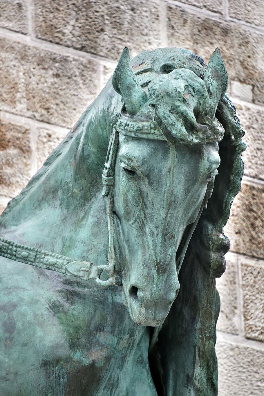 Horse, Bronze, Statue, Antique, historical monument, budapest HD wallpaper