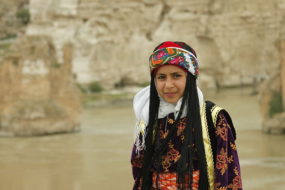 hasankeyf, local, clothes, young, one person, front view, women HD wallpaper