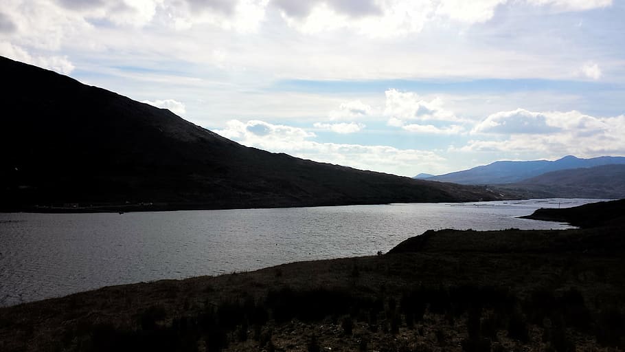 achill, river, slope, mountain, water, scenics - nature, sky HD wallpaper