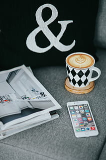 Resting with magazines and cup of coffee, interior, relaxing HD wallpaper