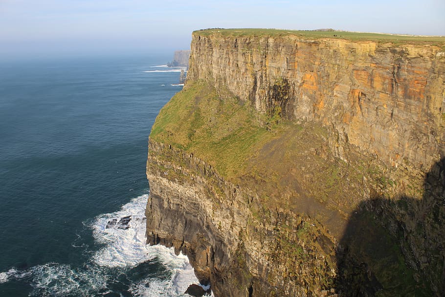 cliffs, moher, sea, nature, rock, water, scenics - nature, beauty in nature HD wallpaper