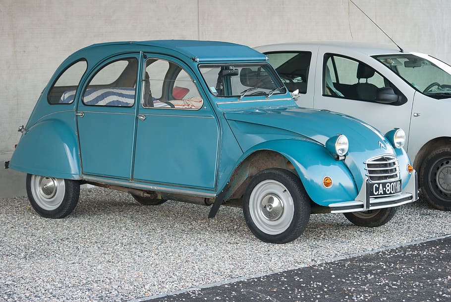 car, former, citroën, 2cv, collection, old car, older vehicles