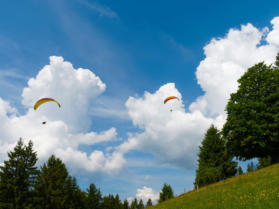 Sky, Clouds, White Cloud, blue, mountains, landscape, nature HD wallpaper
