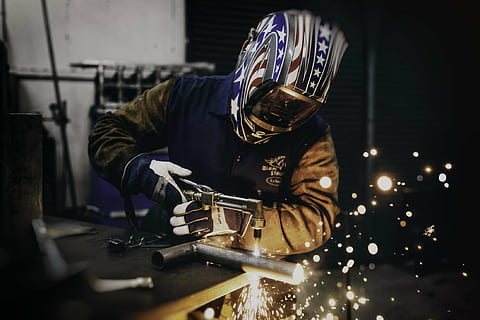 construction, worker, torch, cutting, site, building, labor HD wallpaper