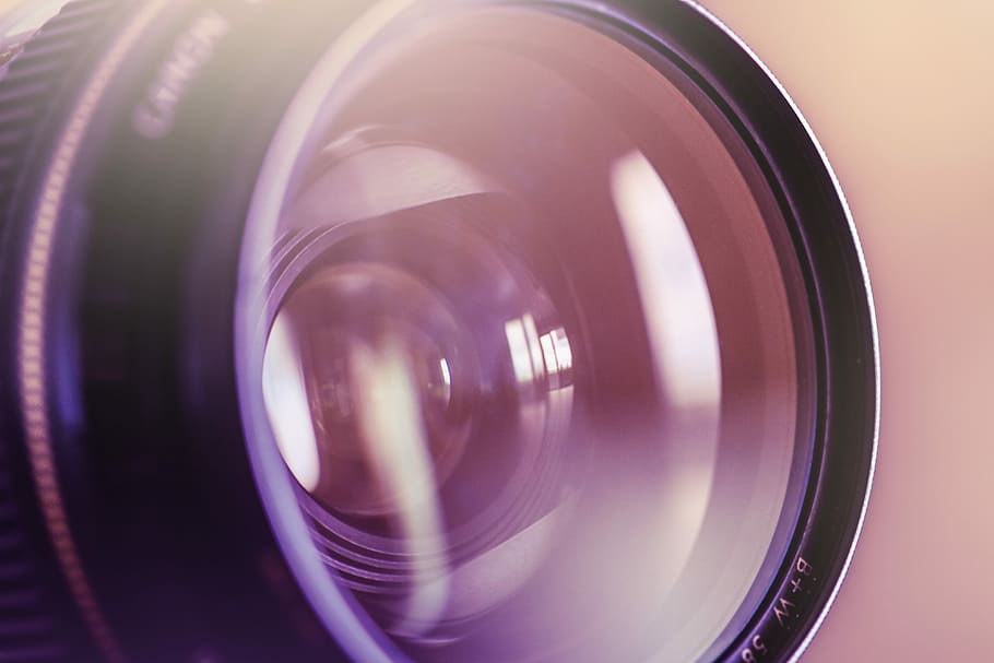 Colorful DSLR Lens Close Up, camera, gear, photography, camera - Photographic Equipment