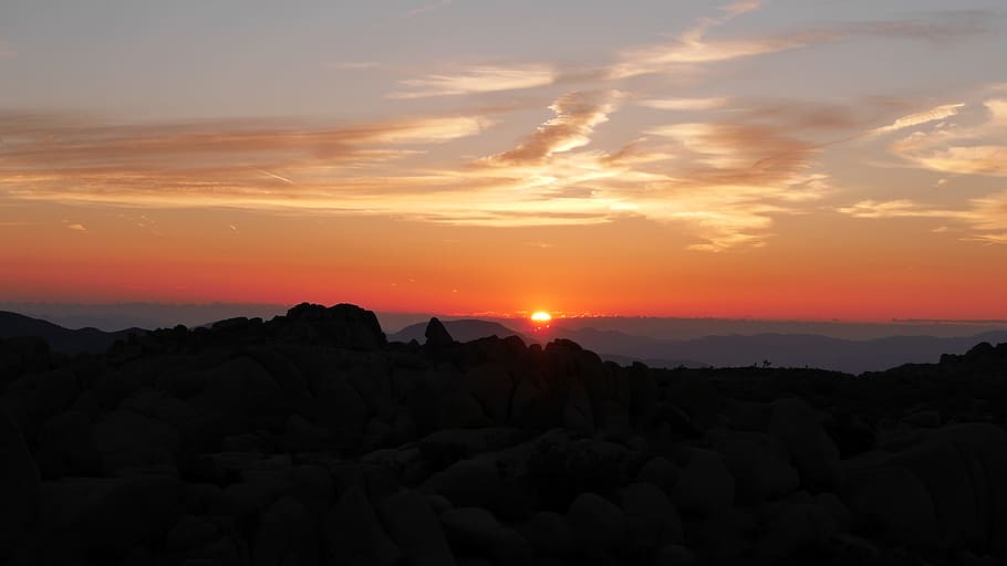 sunset, dawn, dusk, nature, usa, road trip, clouds, sky, landscape HD wallpaper