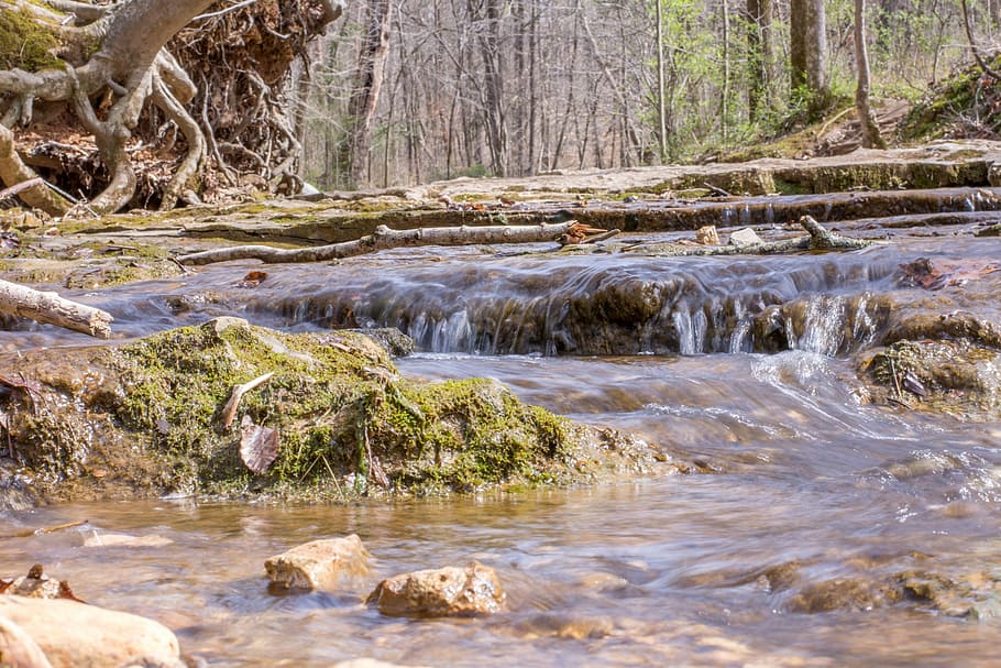 Fall, Water, Nature, Trail, Hiking, waterfall, landscape, fresh HD wallpaper