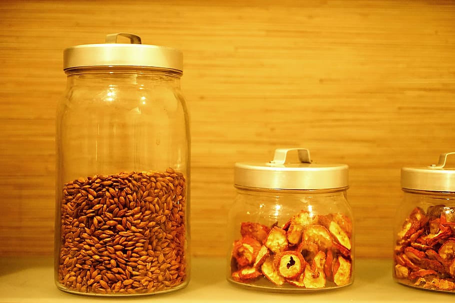 bottle, glass, tea, wheat, food and drink, container, jar, indoors HD wallpaper