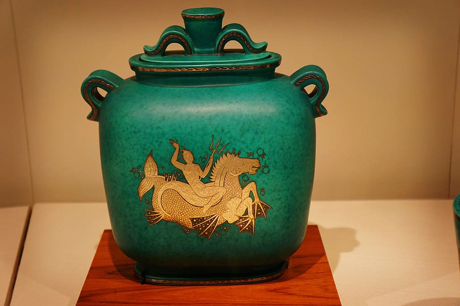 pottery, vase, blue, clay, ceramic, indoors, ceramics, antique HD wallpaper
