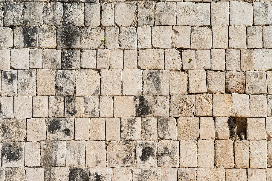 beige and gray concrete surface, rock, brick, stone, wall, old HD wallpaper