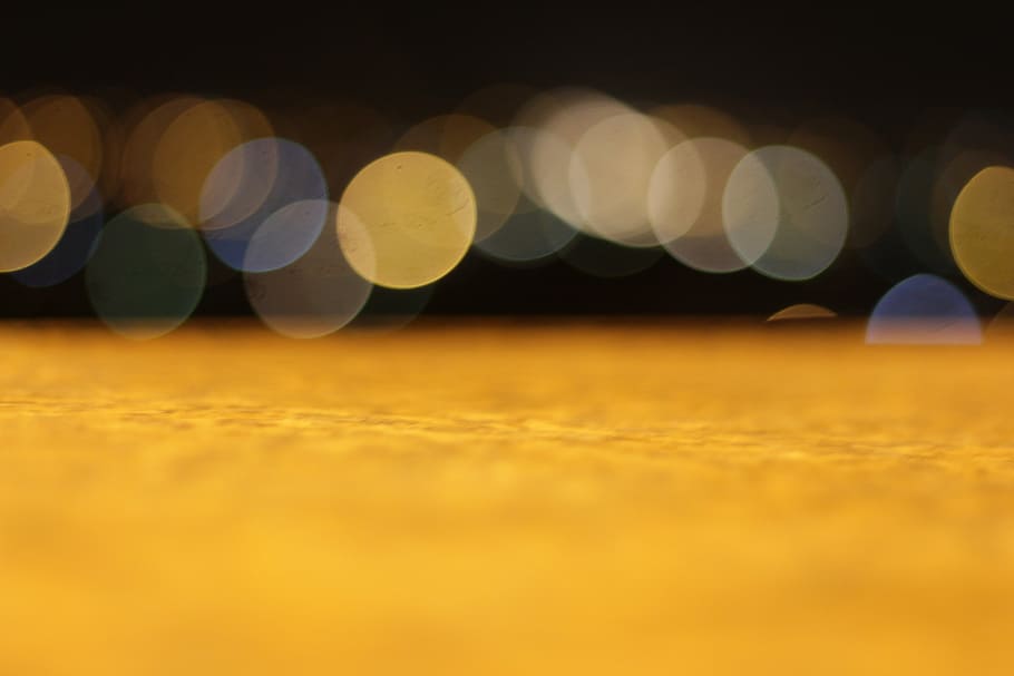 flat, surface, bokeh, night, blur, lens blur, defocused, illuminated HD wallpaper