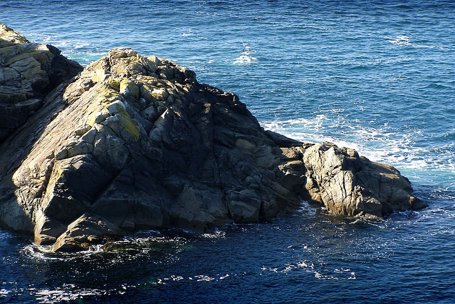 cliffs, brittany, atlantic, coast, sea, ocean, water, wave HD wallpaper