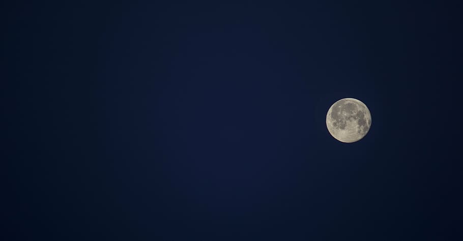 moon, sky, blue, space, astronomy, night, full moon, scenics - nature HD wallpaper