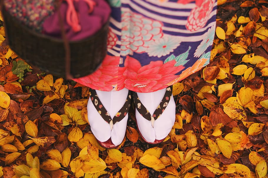 person wearing pair of black and red flipflops, shoe, outdoors HD wallpaper