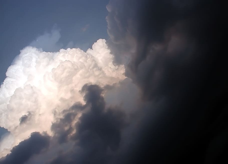 clouds, backlight, atmosphere, rain, storm, climate, summer HD wallpaper