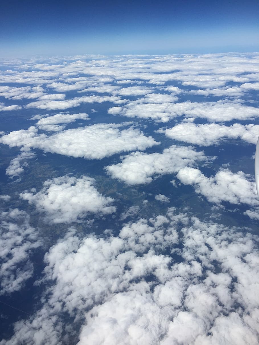 clouds, sky, sky clouds, horizon, blue sky, cloud - sky, scenics - nature HD wallpaper