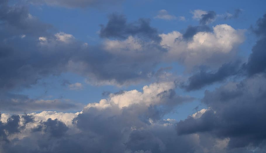 sky, clouds, blue, clouds sky, nature, white, sky clouds, weather HD wallpaper