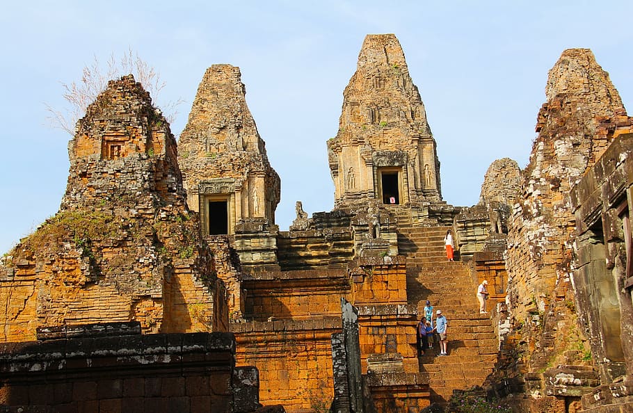 pre rup mountain temple, travel, antique, old, beautiful, angkor wat, HD wallpaper
