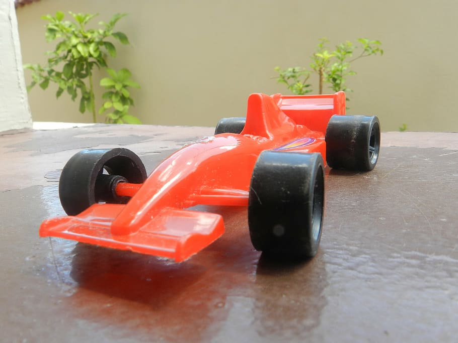 car, toy, blur, close-up, no people, plant, red, indoors, plastic HD wallpaper