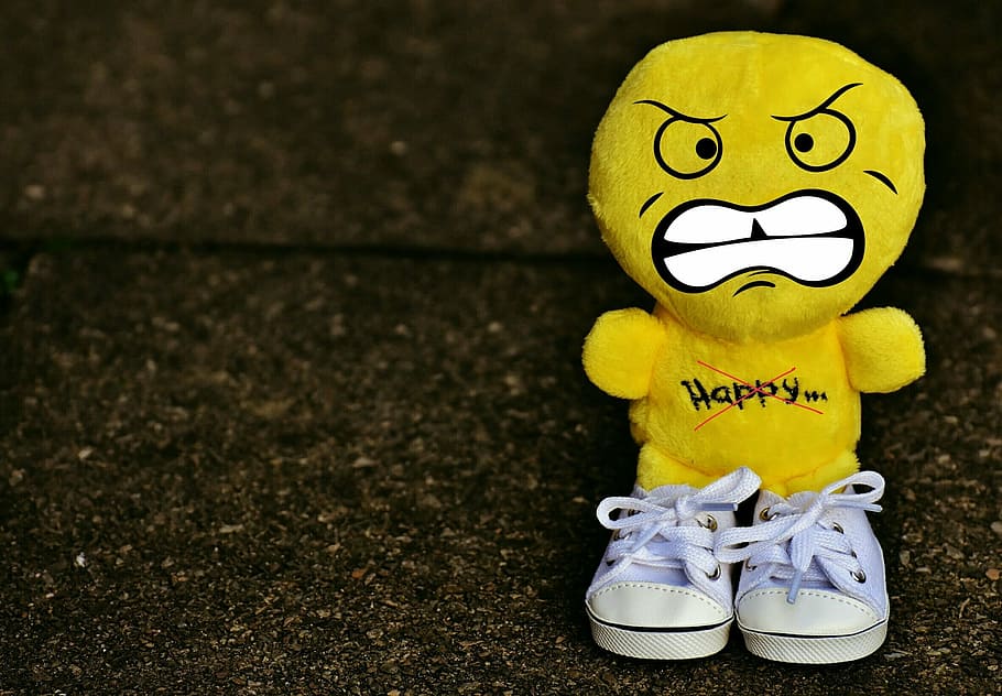pair of toddler's white sneakers, smiley, evil, funny, emoticon HD wallpaper