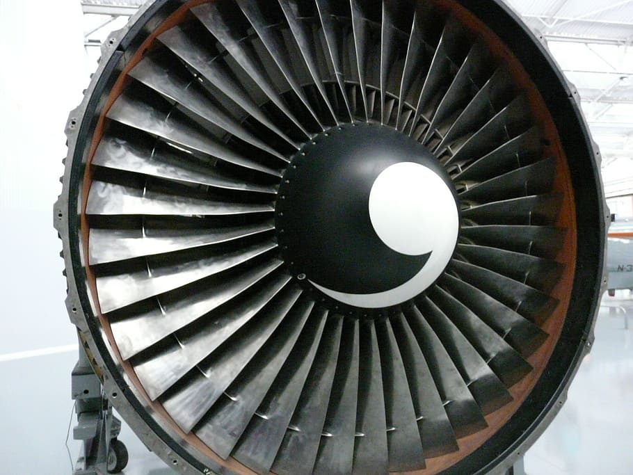 turbine, motor, plane, jet engine, air vehicle, airplane, metal HD wallpaper