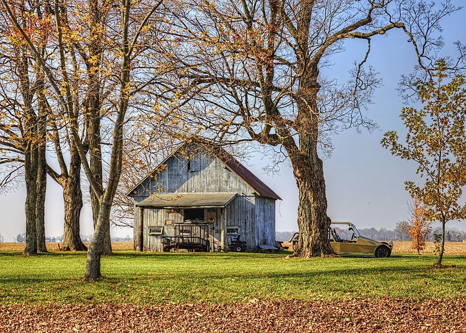 barn, rustic, barns, ohio, digital art, rural, scenic, country HD wallpaper