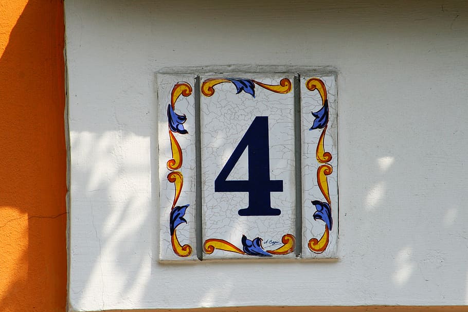 house, address, 4, four, decoration, wall - building feature HD wallpaper