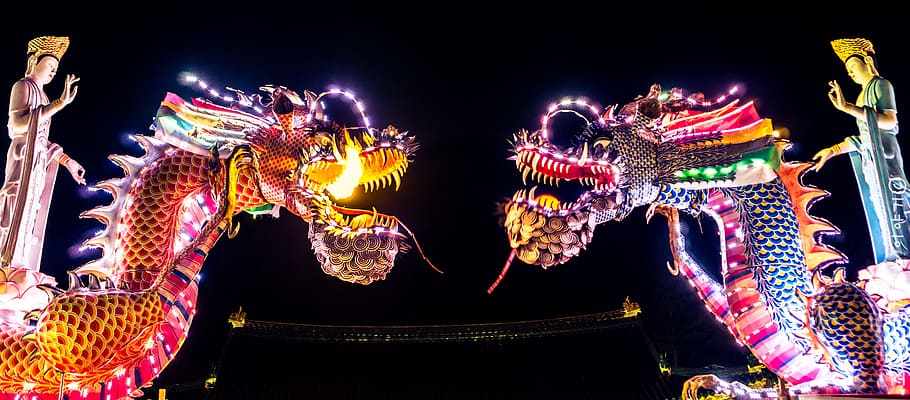 HD wallpaper: two dragons during night times, chinese, chinese dragon,  culture | Wallpaper Flare