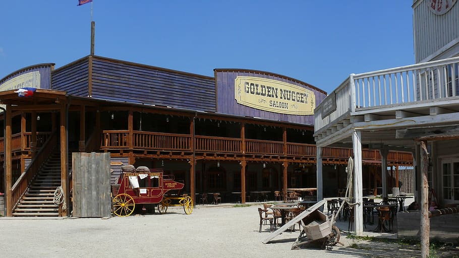 brown painted building at daytime, nonamecity, wild west, ghost town