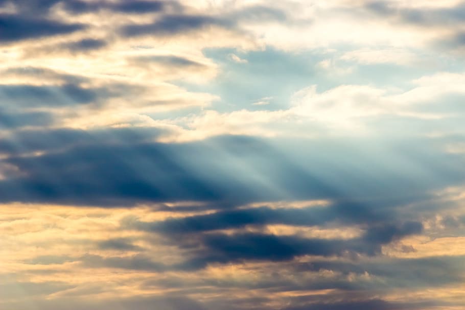 white cloudy sky during daytime, blue, nature, summer, cloudscape HD wallpaper