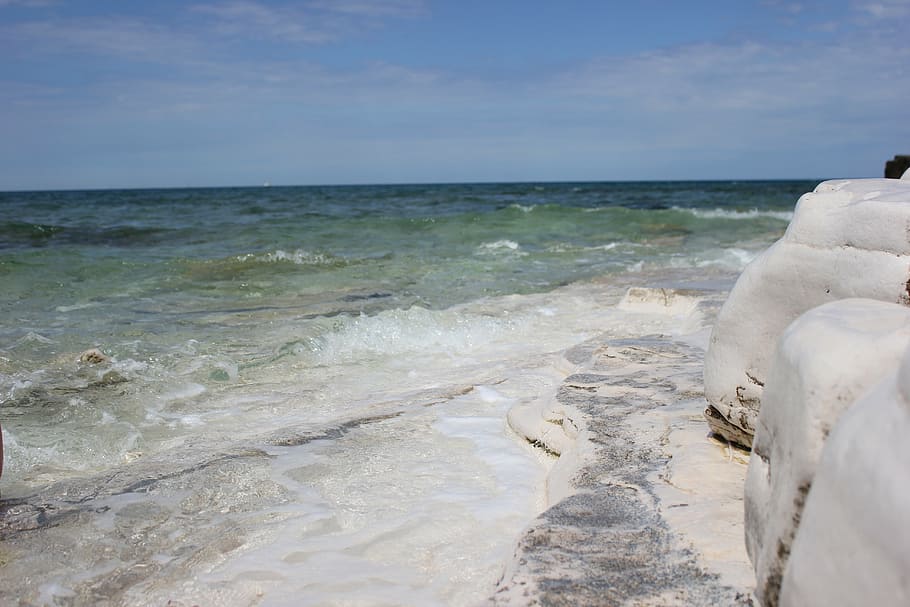 sea, waves, beach, water, horizon over water, sky, scenics - nature HD wallpaper
