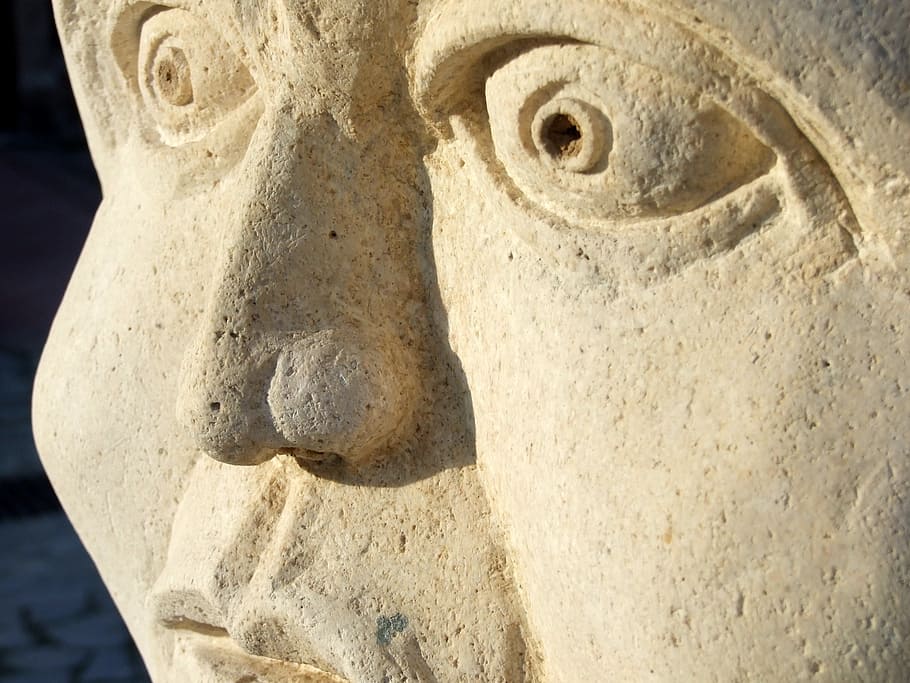 Mask, Look, Face, Marble, Statue, sculpture, engraving, stone sculpture HD wallpaper