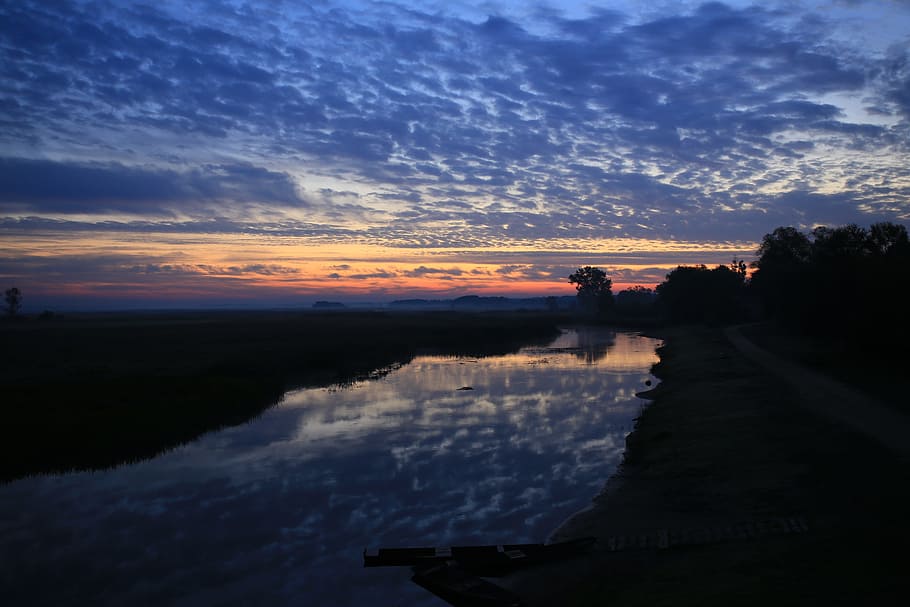 Poland, Clouds, Sunset, Sky, Landscape, autumn, evening, poland village HD wallpaper