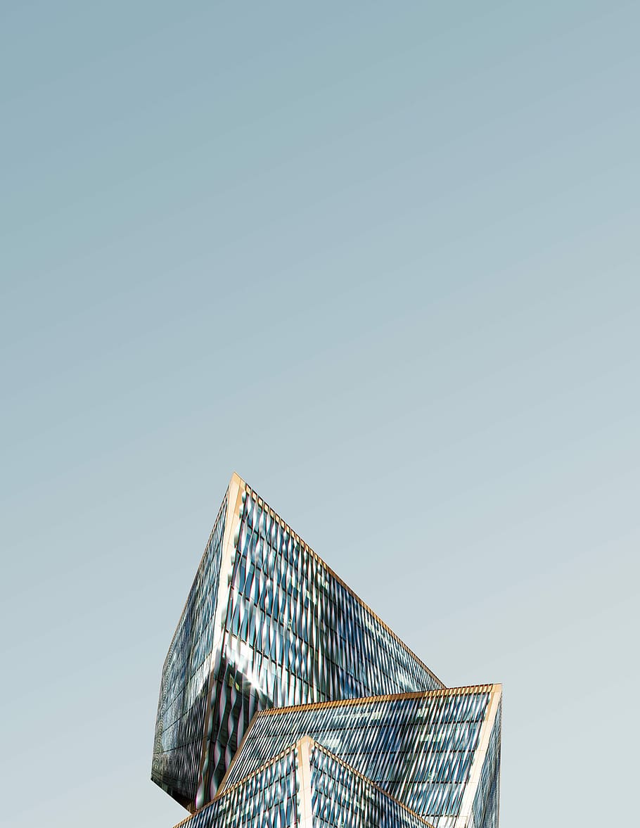architectural photography of blue and yellow building, untitled HD wallpaper